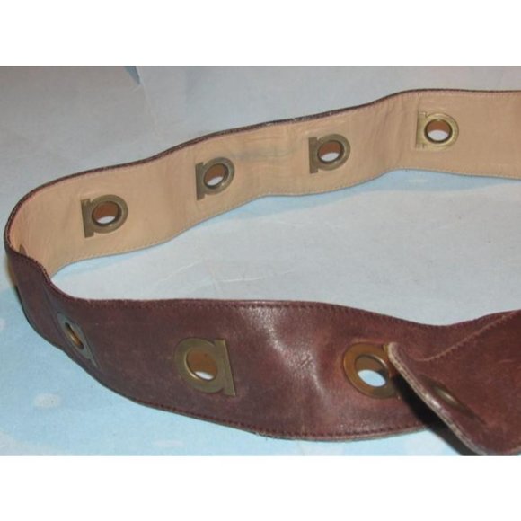 Salvatore Ferragamo Gancini Brown Leather Belt main image 5